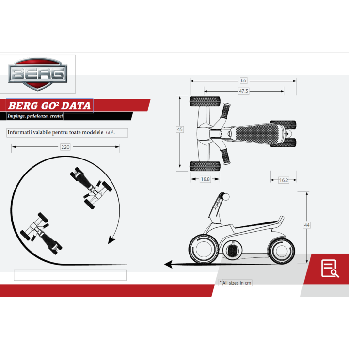 Importator unic BERG in Romania- Berg GO2 Albastru