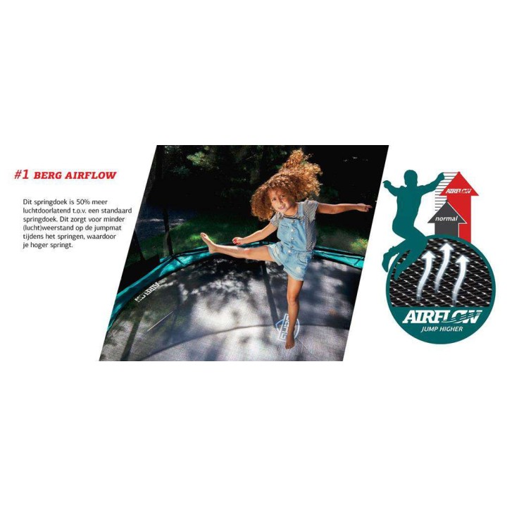 Trambulina Berg Elite Regular GRI Levels cu plasa Deluxe 430