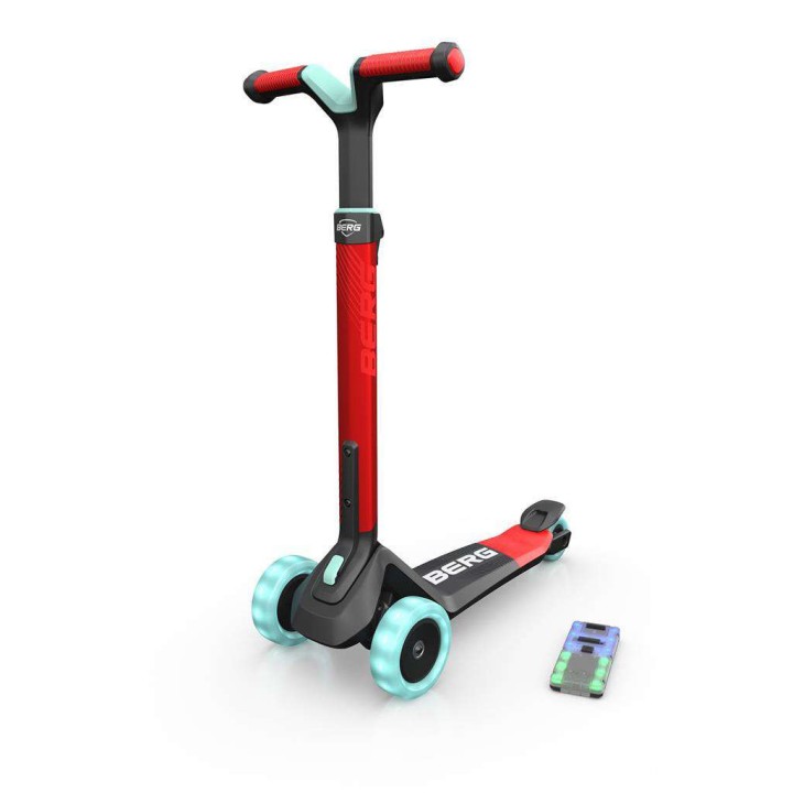 Trotineta BERG Nexo Rosu Pliabila cu Lumini -LED